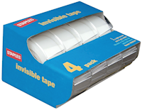 TAPE, INVISIBLE, STAPLES, 0.75" X 11.1 YDS, 1" CORE, 4 ROLLS/CT MAIN